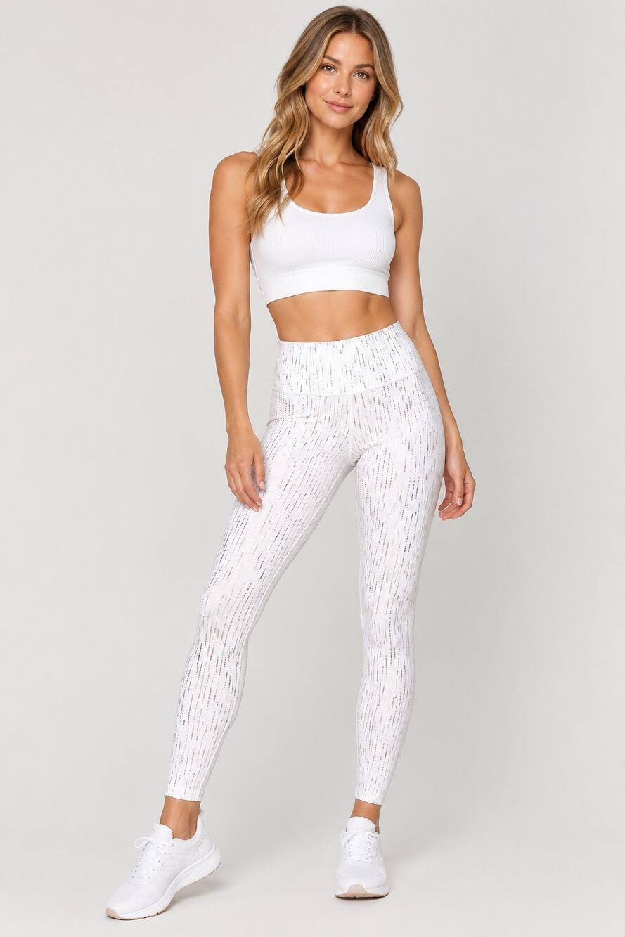 Glyder Sultry Dew Drop Gloss Leggings White Rose Gold